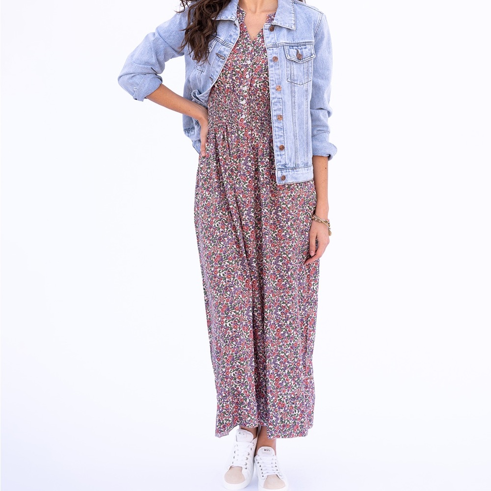 The Hannah Dress by Evys Tree • floral maxi pockets •